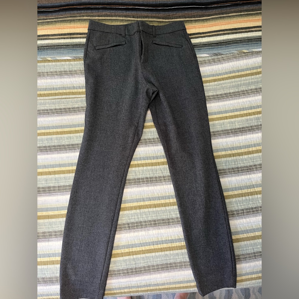 GAP Black and White Textured Pants